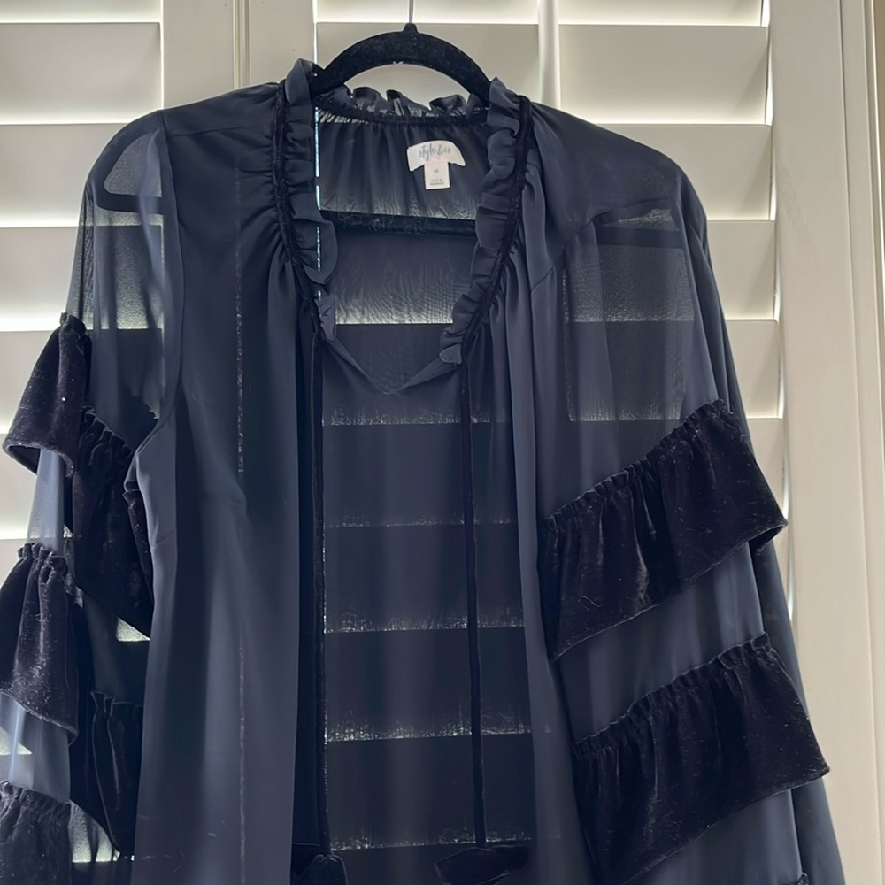 Black style &co size 1x top